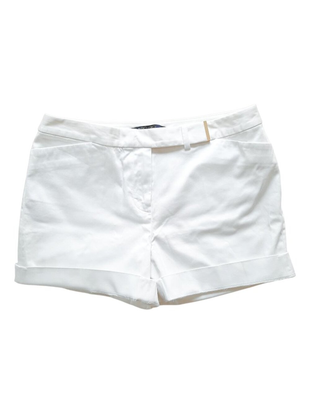Brooks Brothers Women White Cuffed Chino Wlaking Shorts 0 (Runs Large)